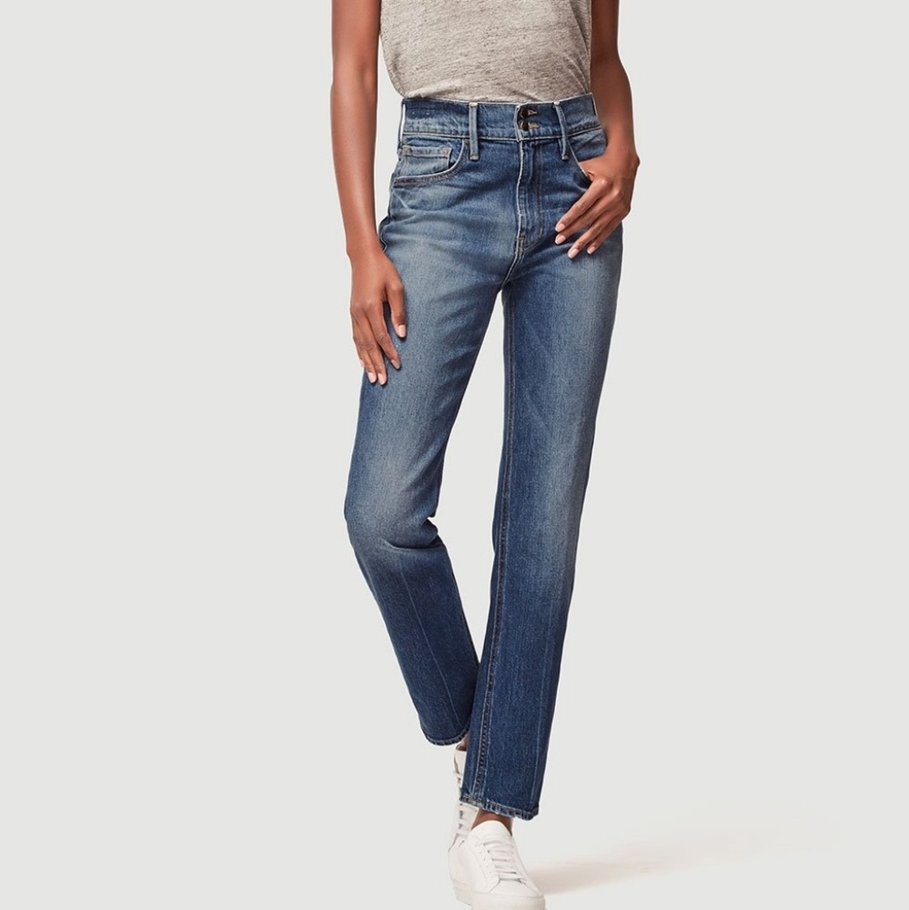 New Frame Le Sylvie Slender Straight Jeans-Halston